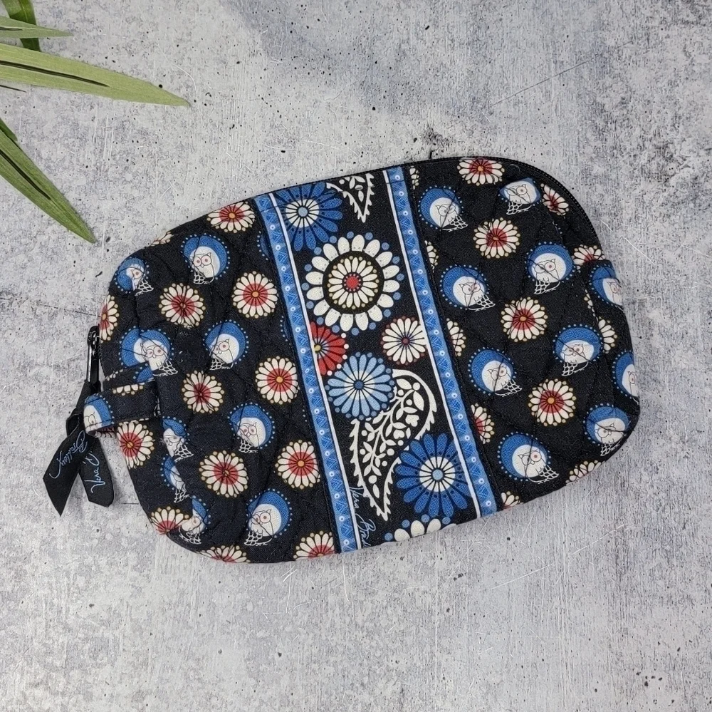 Vera Bradley Zip Top Cosmetic Bag in Night Owl Print